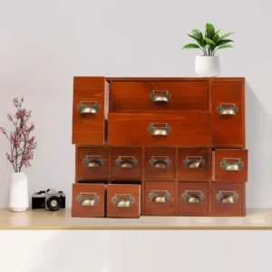 Organizer 14 Grid Vintage Apothecary Cabinet