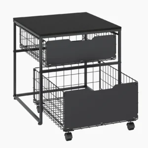 22x22 " Mini Fridge Stand With Pull Out Baskets,