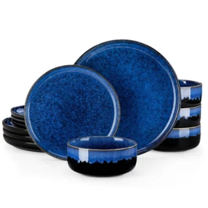 12/24 PCS Starry Blue Reactive Glaze Stoneware