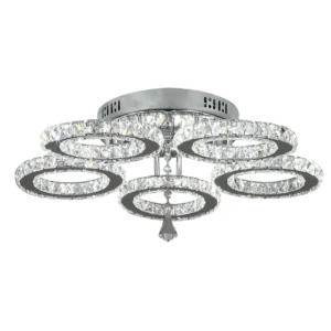 Modern Pendant Light LED Crystal Ring Chandelier