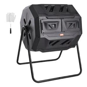 Dual Chamber Compost Bin 18.5-43 Gal for Garden